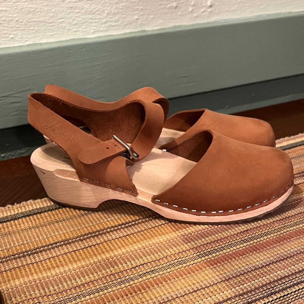 Lotta From Stockholm Tan Leather Mules